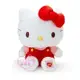 ♥小花花日本精品♥Hello Kitty紅色 經典吊帶褲 絨毛 4L特大布偶 娃娃 抱枕 布置 生日禮物50143306