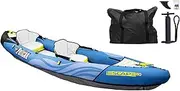 Pelican iESCAPE Inflatable Kayak - Recreational Kayak - Compact, Stable and Fun All in One - for 1 or 2 Person