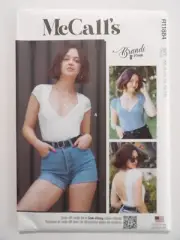 McCall's R11884 Faux Corset-Style Backless Bodysuit & Top Sz 8-16 UNCUT M8407
