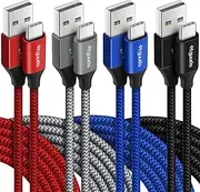 etguuds [4-Pack, 3ft] USB Type C Cable 3A Fast Charging, USB A to USB C Cable Premium Nylon Braided Compatible with Samsung Galaxy S20 S10 S9 S8 Plus S10E A10e A20 A51 A71, Note 20 10 9 8, Moto G8 G7