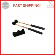 TUOREN 1 Pair Tongue Drum Mallets with Bracket Handpan Drum Sticks Rubber Mallet