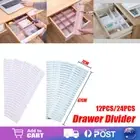 12x Drawer Cabinet Partition DIY Adjustable Clapboard Storage Organiser Divider