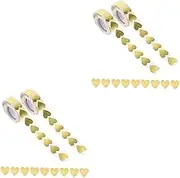 Veemoon 2sets Heart Shaped Self Adhesive Sealing Stickers of Decorative Envelope Seal Stickers for Baking and Crafting and Easy to Peel Off 2rolls*2