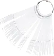 WOFASHPURET 100Pcs Nail Sample Sticks for Nail Art Practice and Polish Display Foldable Fan Design for Easy for Home and Professional Use