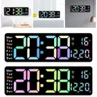 13IN Digital Clock Color Digital Wall Clock Date And Temperature Display
