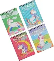 OFFSCH 4pcs Scratch Paper Art DIY Scratch Off Cards for Creative Crafts for Playtime Classroom Activities and Unique Decorations