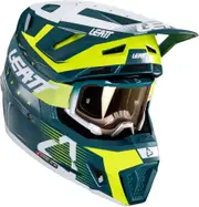 Leatt 7.5 S24 Acid Fuel, motocross helmet , color: Green/White , size: L