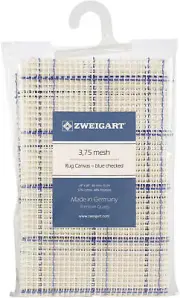 Zweigart Rug Canvas 24"X30" 3.75 Mesh-24"X30" Blue Checked