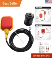 Temperature-Resistant Sump Pump Float Switch - 10ft Sensor with 5-Year Warranty