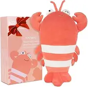 Heating Pads for Cramps, 15" Weighted Stuffed Animals Lobster Plush, Menstruation Microwavable Heating Pads with Lavender Scented
