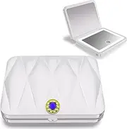 Rechargeable LED Lighted Compact Travel Mirror - 2-Sided Fold Mini Makeup Mirror with 1X/5X Magnification for Purse