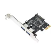 PCIE to Two Port USB3.0 Card PCIExpress to USB Expansion Upgraded for Desktop PC