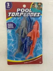 SHARK POOL TORPEDOES 3 PACK GLIDES UNDER WATER NIB