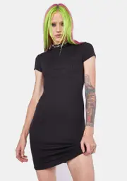Metropolis Flirt Ribbed Mini Dress