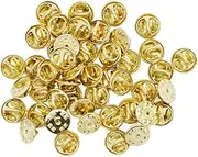 [MAGICLULU] 100 Sets Diy Jewelry Metal Brooch Badge Accessories Lapel Pins Clasp Pins for Fabric