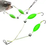 Ylnailky Fishing Hooks Kit | Anti Tangling Fishing Hooks,Multiple Size Rig Impacts Resistant Design for Freshwater Saltwater Trout Versatile Angling Adventures