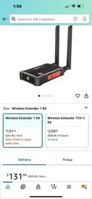 Wireless Extender kit 250M 5.8Ghz Wireless HDMI Receiver