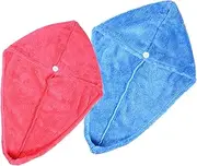 Healeved 2pcs Microfiber Hair Drying Wrap Hair Dyeing Towels Dry Turban for Women Men Home Gym Travel