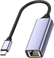 tunghey USB-C to Ethernet Adapter, USB Type-C (Thund-erbolt 3) to RJ45 100Mbps Ethernet LAN Network Adapter Compatible for Ma-cBook Pro 2022/2021/2020, Ma-cBook Air and More (100Mbps)