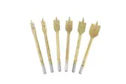 6Pcs 10-25mm Flat Drill High-carbon Steel Wood Flat Drill Set Titanium Coated