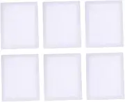 6PCS Cotton Linen Stretched Canvas Frames for DIY Oil Painting White Panels for Artists for Home School and Gallery Use