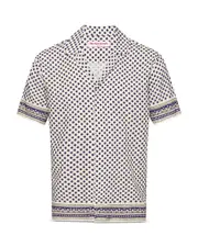 Orlebar Brown Maitan Solmio Geo Print Button Down Camp Shirt