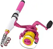 Fishing Rod and Reel Combo - Telescopic Fishing Lure Roodgase Kit | Portable Travel Fiishing Set for Beginners, Lightweight Compact Rod for Outdoor Adventures, Scenario