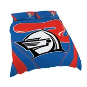 Newcastle Knights NRL DOUBLE Bed Quilt Doona Duvet Cover & Pillow Cases Set NEW