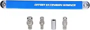 High Carbon Steel Extension Wrench Set with Ratchet Spanner and Adapters - Durable Offset Wrench for Limited Space and Effective Operation