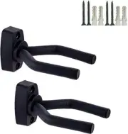 2 Pack Black Guitar Hanger Wall Hook Holder Stand Display with Screws