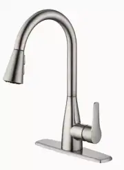 Project Source 1-Handle Deck Mount Pull-Down Handle/Lever Kitchen Faucet