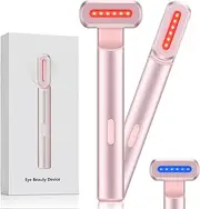 4-in-1 Light-Therapy-Wand,Red Light Therapy for Face and Neck - Microcurrent Facial Device for Anti-Aging - Face & Eye Massager Skincare (2 Colors led Light)