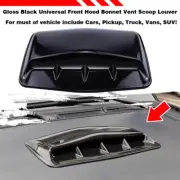 Black Universal Front Hood Bonnet Vent Scoop Louver For Cars Pickup Toyota Ford