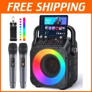 Portable Karaoke Machine with 2 Wireless Microphones - Ultimate Home Party Fun