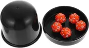 ibasenice Fun Dice Game Toy Set Acrylic Dices Holder 20-Sided Dice Party Game Props
