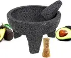 7” Mortar Pestle Salsera Salsa Guacamole Tejolote Lavastone Aztec Mayan Toltec
