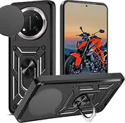 WeiCase Case for Honor Magic 7 Lite, Camera Protection with Slide Camera, Armour Protective Case with 360 Degree Ring, Metal Holder Magnetic Stand, Silicone Shockproof Mobile Phone Case for Magic 7