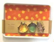 RAE DUNN GATHER Pumpkin Acorn Leaf CUTTERS Cookie SHEET Silicone MAT Set 5 New
