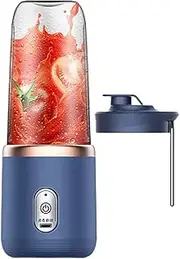 Portable Blender - Usb Personal Mixer, Compact Personal Blender | Travel Blender with 6 Blads, Rechargeable Babies Food Mixing Machine, Baby Food Juicer Cup for Home Kitchen Travel Sports
