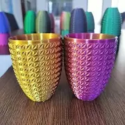CC3D Silk Gold/Purple PLA Filament Silk Dual Color PLA Filament 1.75mm 1KG 3D Printer Filament Two Color Coextrusion Filament PLA Shiny Metallic Filament 3D Printing Material Gold Purple Bicolor PLA 2
