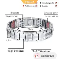 在飛比找蝦皮購物優惠-雙排多點磁石手環 男士手鍊  情侶手鍊 鈦鋼手環 能量手環 
