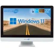Aio All IN One I3 22 " FHD Touchscreen 8gb RAM SSD 240gb Windows 11 M.2 PC Hard