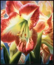 Amaryllis 3 - DIY Chart Counted Cross Stitch Patterns Needlework DMC Color 14 ct