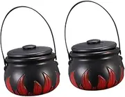 TOPPERFUN 1 Set Halloween Witch Black Buckets Portable Candy Containers for Treats and Snacks Safe Material Halloween Props