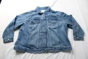 Old Navy Women's Plus Classic Button Up Denim Jacket EJ2 Medium Wash Size 3X NWT