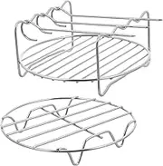 AUTSUPPL 1 Grill Accessories Kitchen Tools Air Fryer Supplies Air Fryer Steaming Rack Grill Rack Multi-function Shelf Food Steaming Rack Household Cooking Rack Stainless Steel