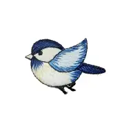 IRON ON Applique Blue Birds 2.5"W X 1.5"H Super Detailed! Brand New