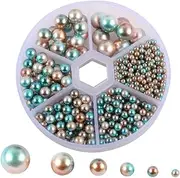 BEBEMOKO Resin Pearl Hairband Decorations Flat Back Glue Embellishments for DIY Fashion Accessory Craft