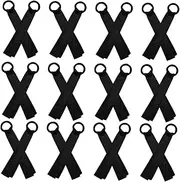 [CLISPEED] Cheerleading Ball Pom Pom Tags Pompoms Storage Equipment Label Cheerleader Pom Poms Tag Pom Pom Holder Straps Cheerleading Tag Pom Poms Cheerleading Label Black Polyester