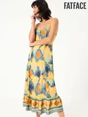 FatFace Mae Multi Abstract Midi Dress (AK9467) | $136
